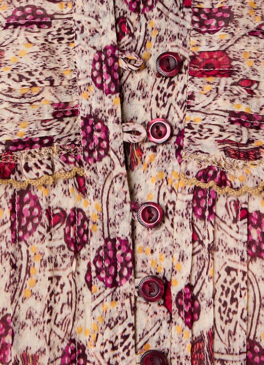 Isabel Marant Daynia mini blousejurk met print - detail 2 oranje