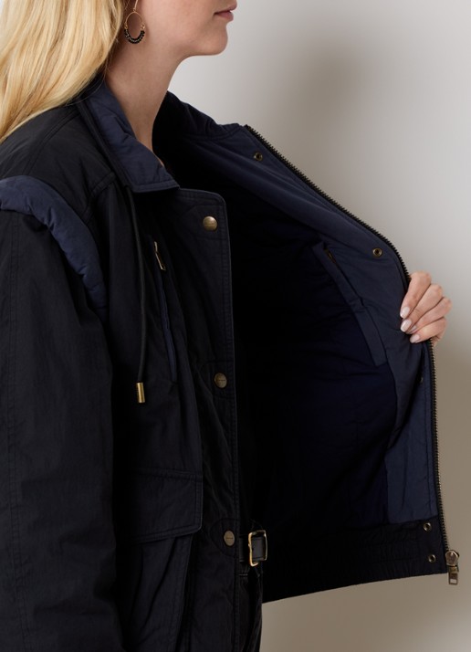 Isabel Marant Desha jack met klepzakken en afritsbare mouwen  - detail 2 zwart