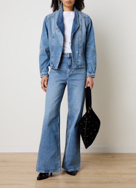 Isabel Marant Dolie spijkerjas met steekzakken - voorkant 3 indigo