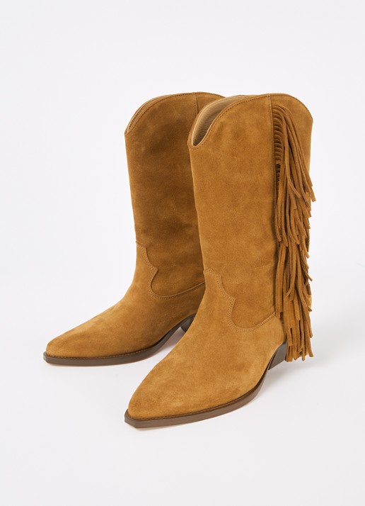 Isabel Marant Duerto cowboylaars van suède  - detail 4 cognac