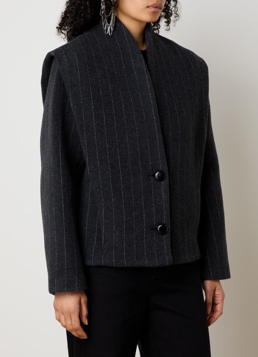 Isabel Marant Dyogo jack in wolblend met krijtstreep
