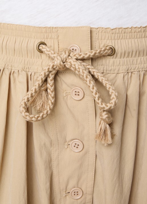 Isabel Marant Falcona mid waist wide fit chino met steekzakken - detail 5 zand