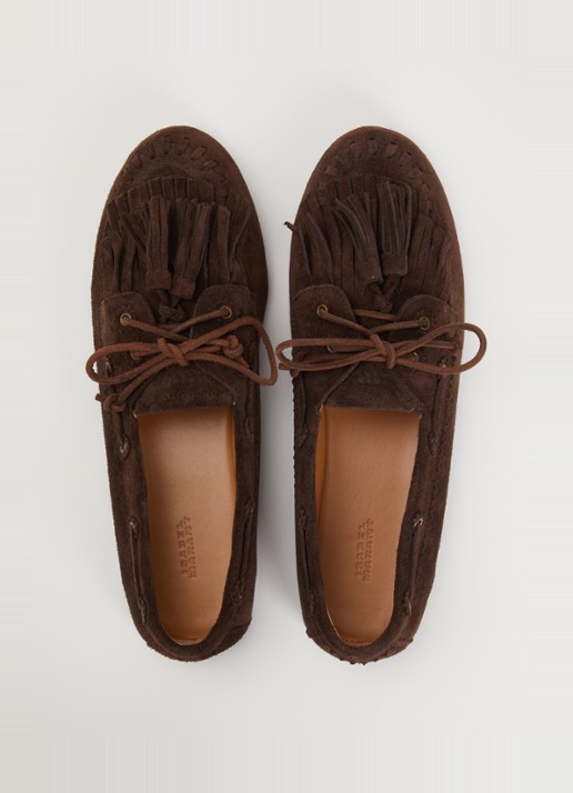 Isabel Marant Fersi bootschoen van kalfssuède - detail 3 donkerbruin