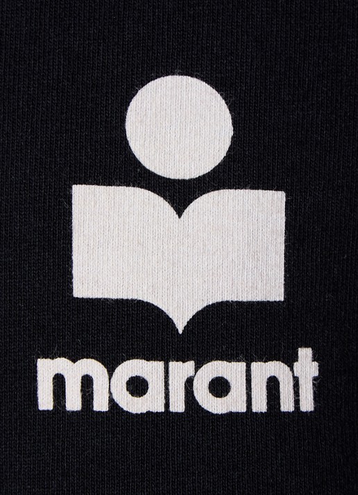 Isabel Marant Fijngebreide trui met logo- en backprint - detail 3 zwart