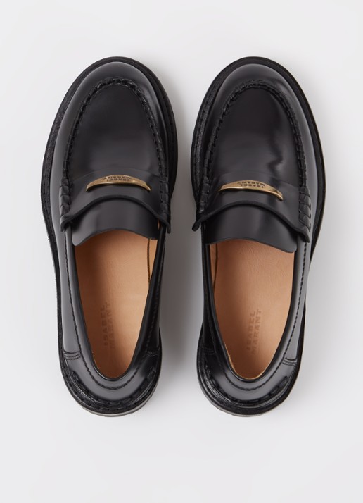 Isabel Marant Frezza loafer van kalfsleer - detail 5 zwart