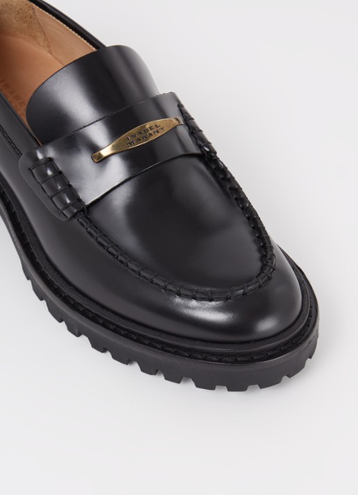 Isabel Marant Frezza loafer van kalfsleer - detail 6 zwart