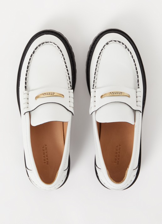 Isabel Marant Frezza loafer van kalfsleer - detail 5 wit
