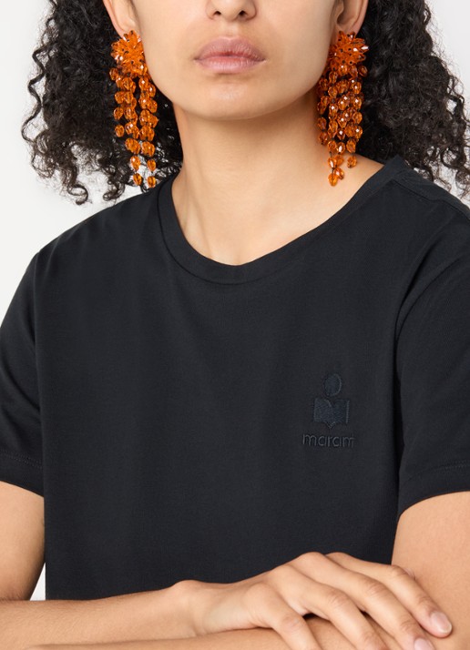Isabel Marant Hanabi oorclips  - voorkant 3 oranje