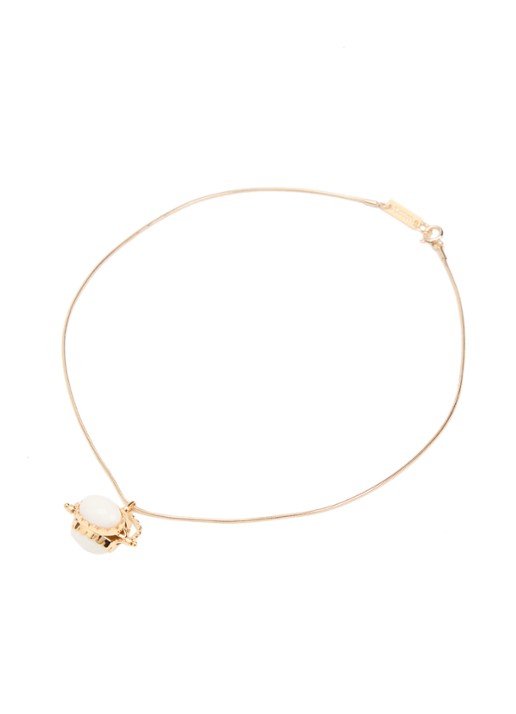 Isabel Marant Hanae ketting met hanger - detail gebroken wit