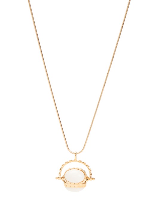 Isabel Marant Hanae ketting met hanger - voorkant 3 gebroken wit