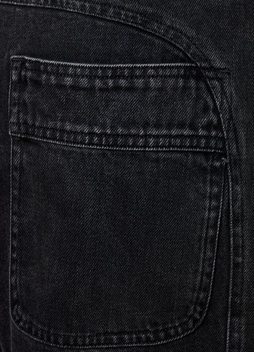 Isabel Marant Ilsa high waist tapered jeans met koord - detail 3 zwart