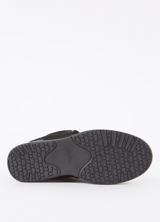 Isabel Marant IM3 sneakerwedge van suède - detail 5 zwart