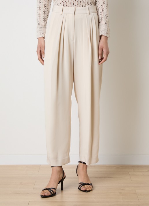 Isabel Marant Janice high waist tapered fit pantalon in zijdeblend