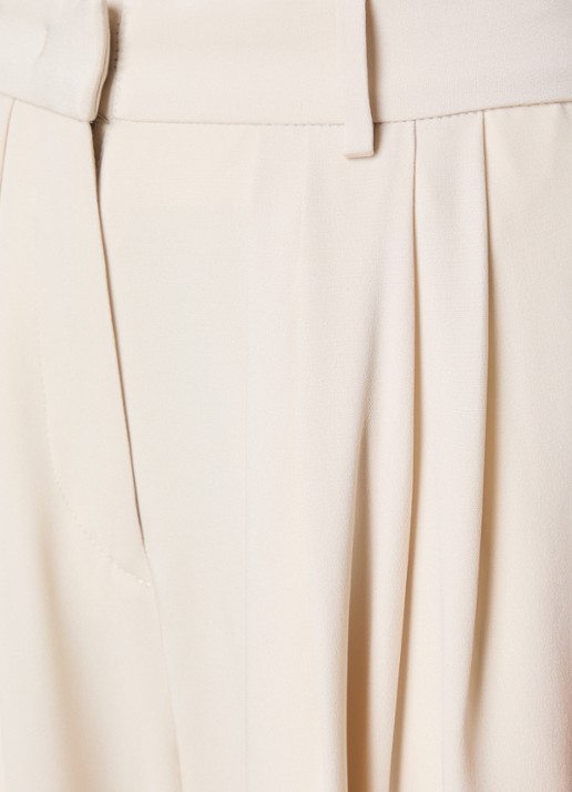 Isabel Marant Janice high waist tapered fit pantalon in zijdeblend - detail 5 creme
