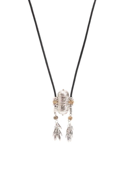 Isabel Marant Janis ketting met hanger - voorkant zwart