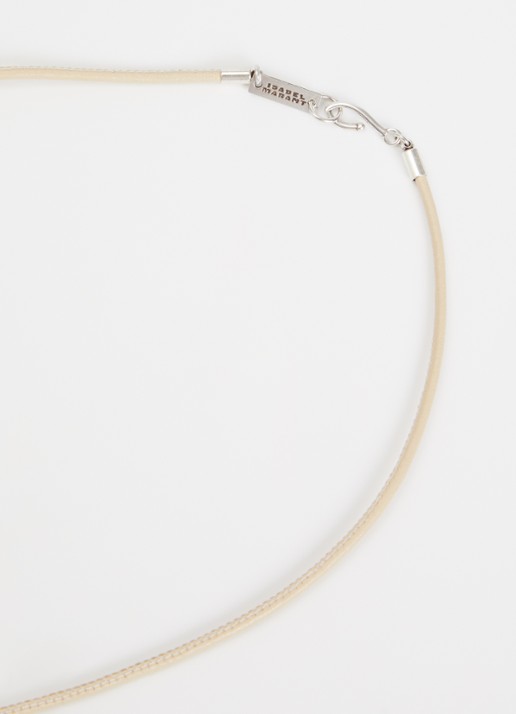Isabel Marant Janis ketting met hanger - detail 3 beige