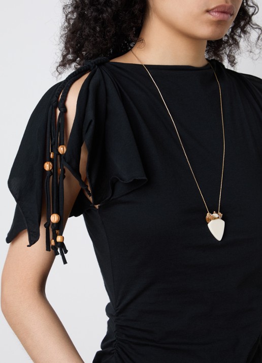 Isabel Marant Jazia top met gedrapeerd detail - detail 5 zwart