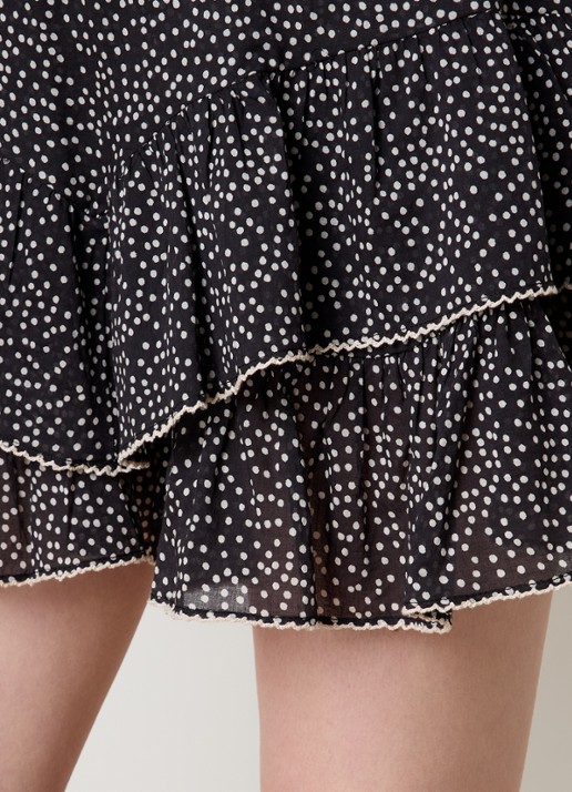 Isabel Marant Jocadia mini broekrok met stippenprint - detail 3 zwart