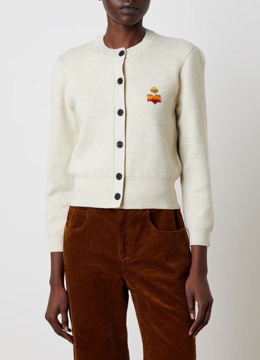 Isabel Marant Kemal fijngebreide trui in wolblend met logo