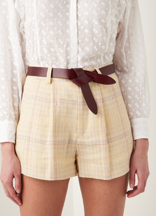 Isabel Marant Lecce riem van kalfsleer - voorkant 2 rood