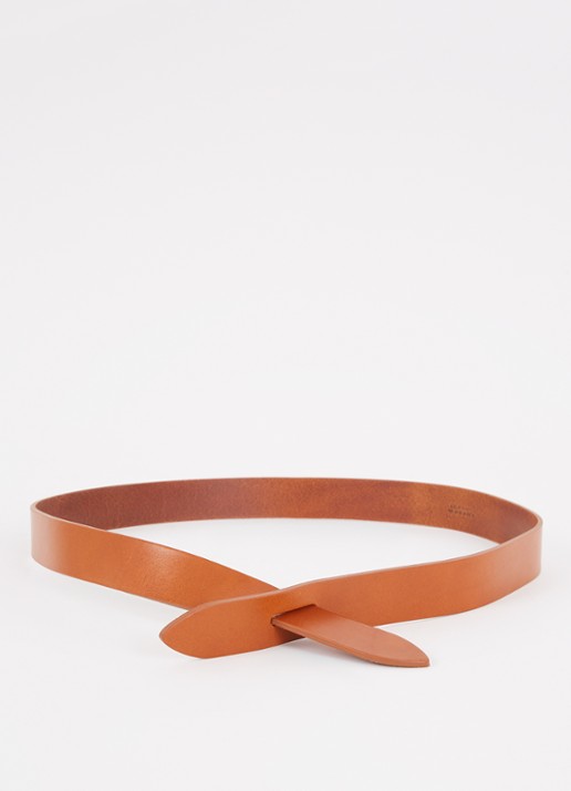 Isabel Marant Lecce riem van kalfsleer - voorkant roodbruin