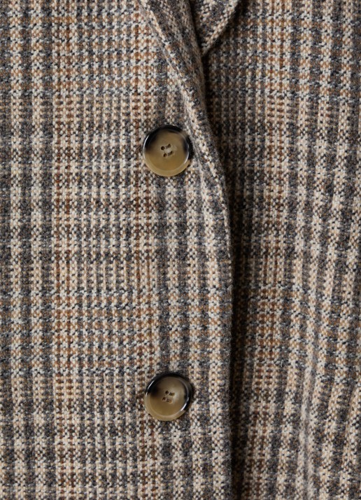 Isabel Marant Limiza mantel van wol met klepzakken - detail 2 donkerbeige