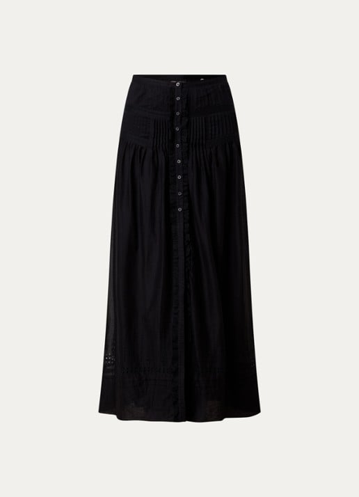 Isabel Marant Loraine maxi rok met borduring en volant