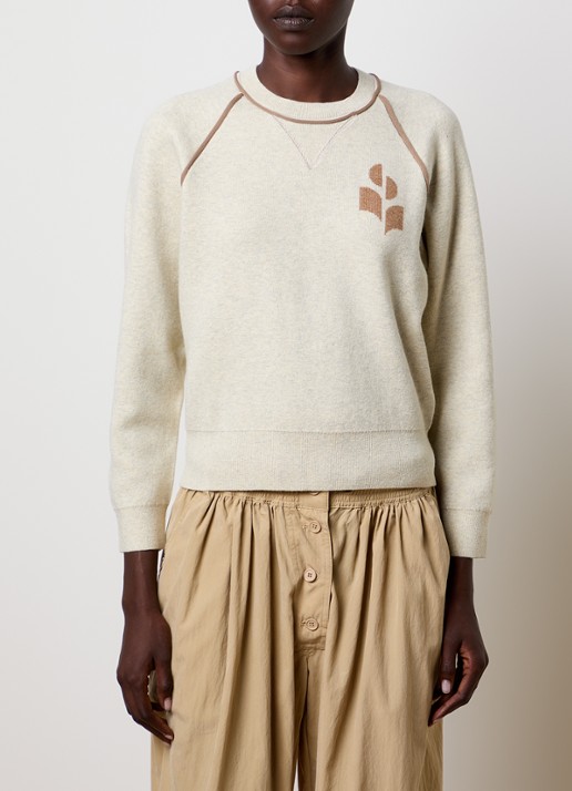 Isabel Marant Loriby sweater in wolblend met logo