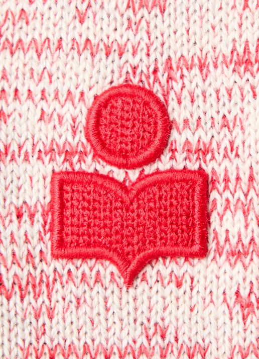 Isabel Marant Masan grofgebreide trui in wolblend met gemêleerd dessin - detail 5 rood