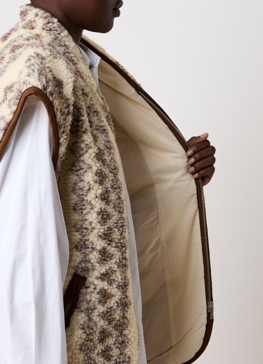 Isabel Marant Maximilia gilet in wolblend met steekzakken - detail 5 beige