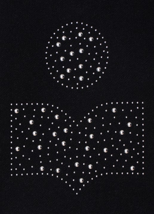 Isabel Marant Moby sweater met studs en logoprint - detail 2 zwart