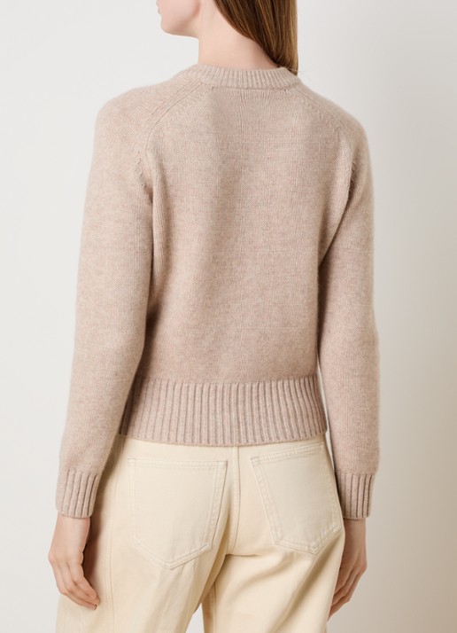 Isabel Marant Murielle fijngebreid vest in kasjmierblend met asymmetrisch detail - achterkant 3 beige
