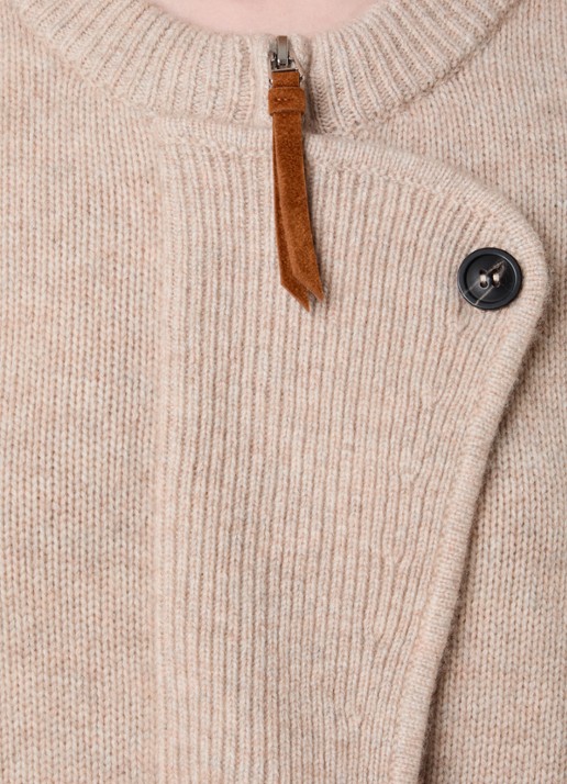 Isabel Marant Murielle fijngebreid vest in kasjmierblend met asymmetrisch detail - detail 2 beige