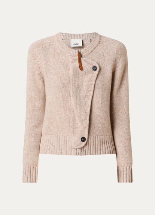 Isabel Marant Murielle fijngebreid vest in kasjmierblend met asymmetrisch detail