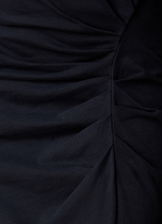 Isabel Marant Nadela maxi jurk met plooidetail en split - detail 5 zwart