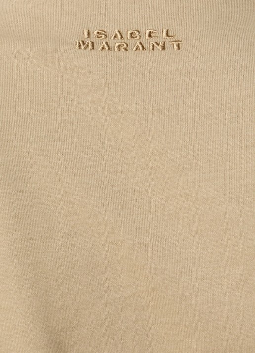 Isabel Marant Nadrine top met schoudervulling en V-hals - detail 4 beige