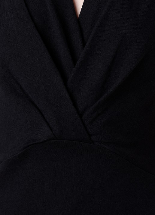 Isabel Marant Nadrine top met schoudervulling en V-hals - detail 2 zwart