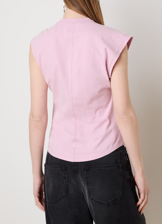 Isabel Marant Nayda top met knoopdetail - achterkant roze