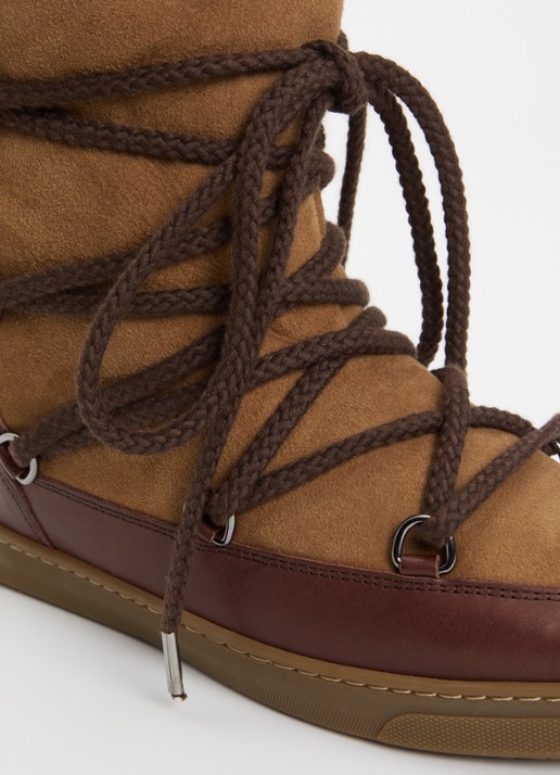 Isabel Marant Nowles snowboot van leer met suède details - detail 3 bruin