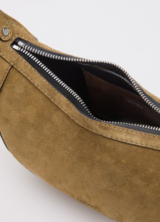 Isabel Marant Oskan Moon crossbodytas van kalfssuède met studs  - detail camel