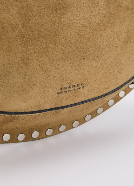 Isabel Marant Oskan Moon crossbodytas van kalfssuède met studs  - detail 4 camel