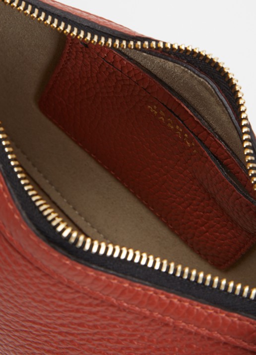 Isabel Marant Oskan Moon schoudertas van leer met studs - detail 3 beige