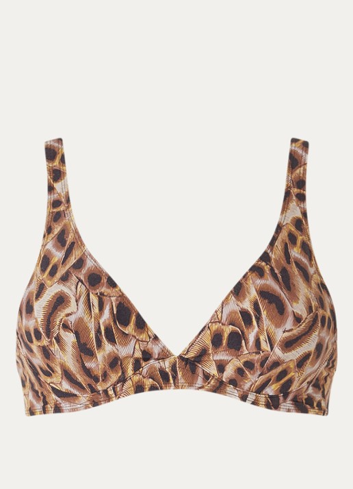 Isabel Marant Petra bikinitop met print - voorkant 4 okergeel