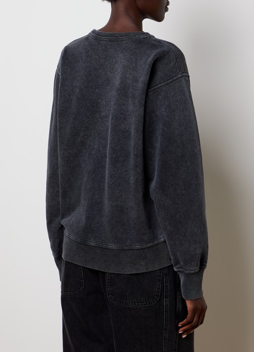 Isabel Marant Rise sweater met logoborduring - achterkant 3 antraciet