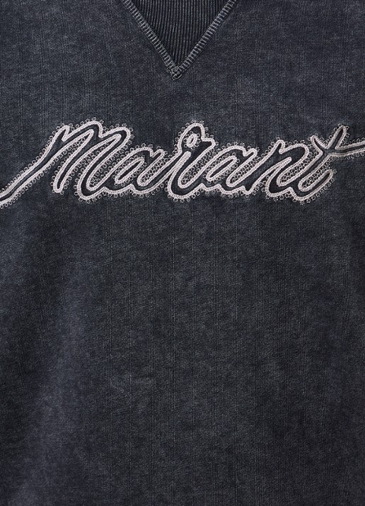 Isabel Marant Rise sweater met logoborduring - detail 5 antraciet