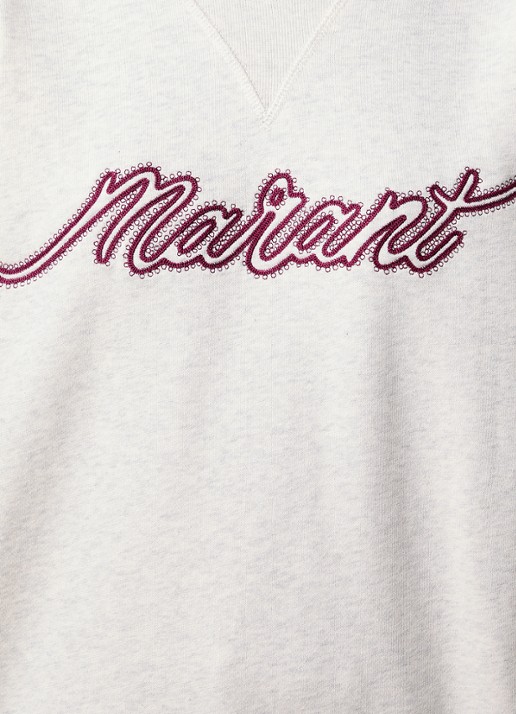 Isabel Marant Rise sweater met logoborduring - detail 2 lichtgrijs