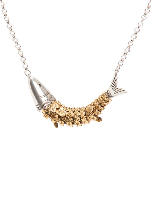 Isabel Marant River choker verguld - voorkant multicolor