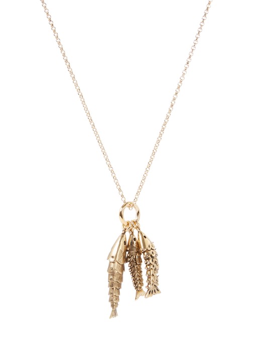 Isabel Marant River ketting met hanger - voorkant goud