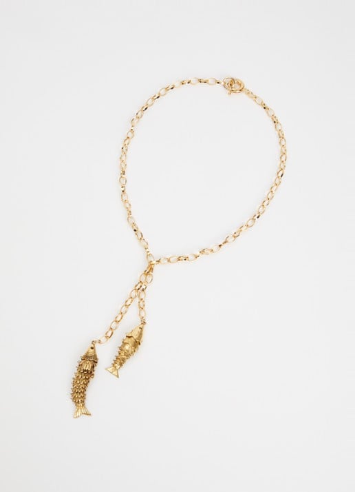 Isabel Marant River Long ketting verguld - detail goud