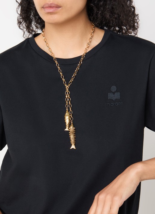 Isabel Marant River Long ketting verguld - voorkant 5 goud